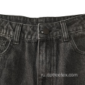 Пользовательская мужская печатная джинсовая джинсовая джинсы расстроенные джинсы